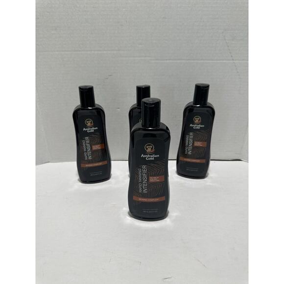 Lot Of 4 Australian Gold Rapid Tanning Intensifier Lotion Biosine Complex 8.5oz